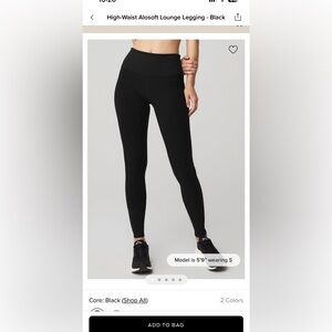 Alo yoga alosoft lounge leggings size small